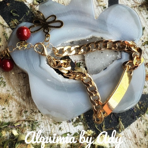 GOLD CORAL AND DRAGONFLY BOHO BRACELET CHARMS - Picture 2 of 2